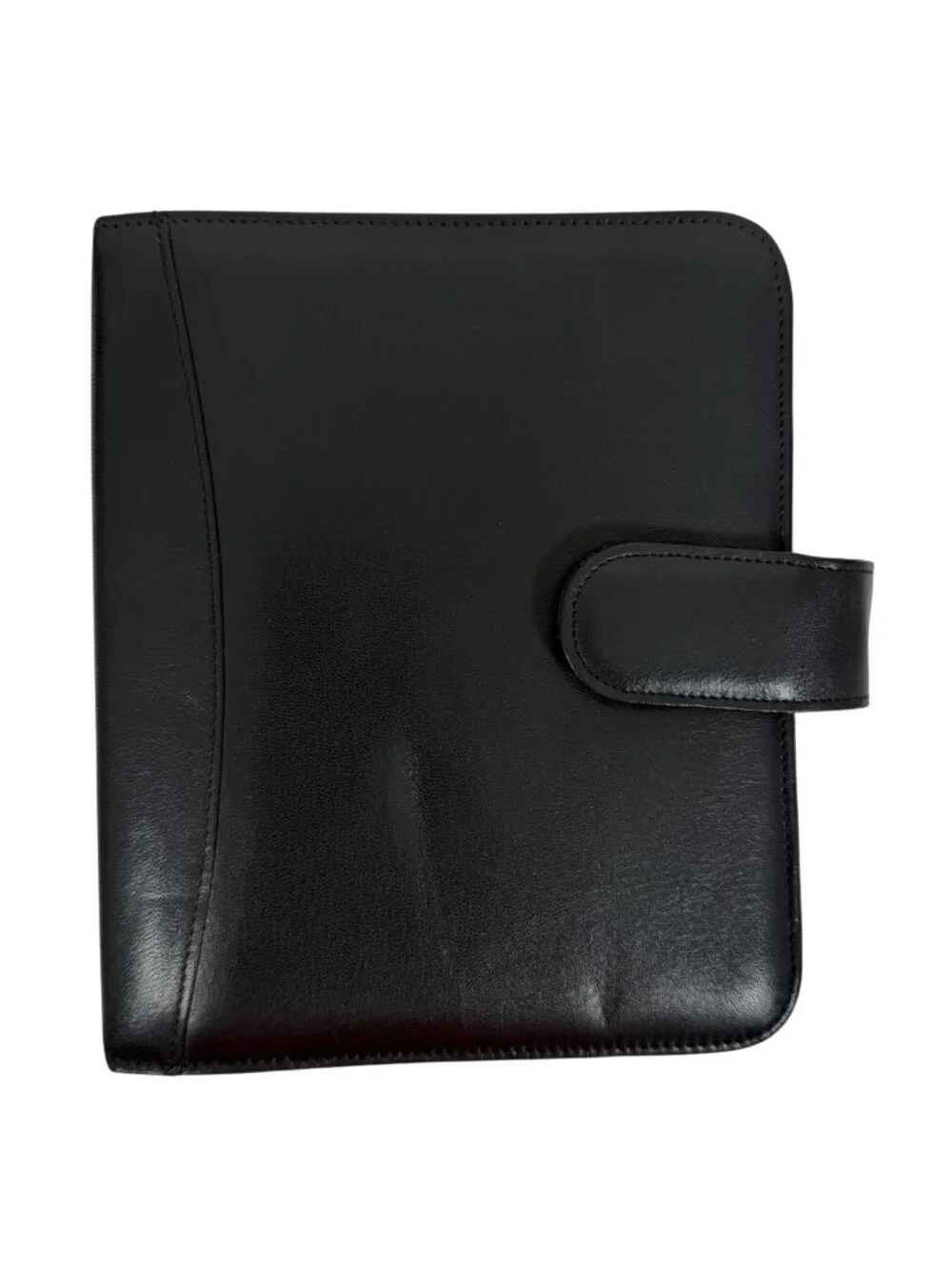 New Vintage Carlo Amboldi Black Italian Leather Day Planner
